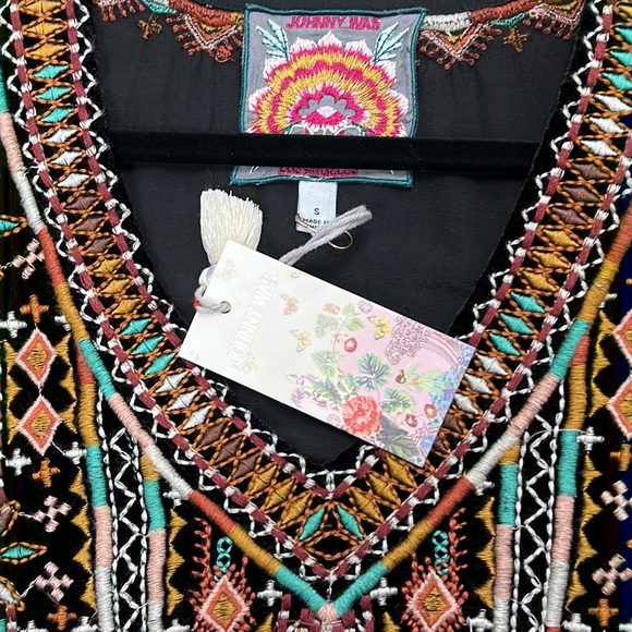 Johnny Was Black Velvet Top - Picture 11 of 11